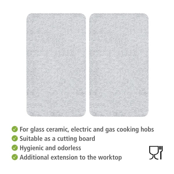 Plīts aizsargplāksnes no rūdīta stikla (2 gab.) 52x30 cm Transparent – Allstar-image-2