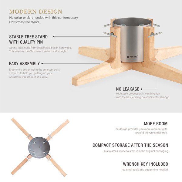 Ziemassvētku eglītes statīvs Tree Nest Rustic-image-3