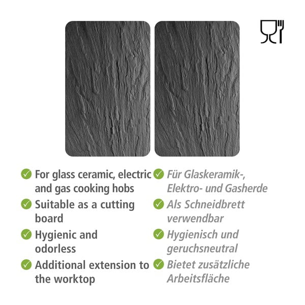 Stikla aizsargplāksnes plītij (2 gab.) Wenko XL, 52 x 40 cm-image-4