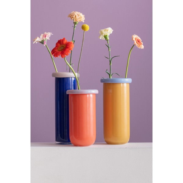 Oranža stikla vāze (augstums 25 cm) Plegado  – PT LIVING-image-1