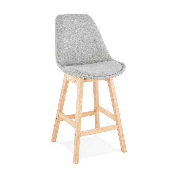 Pelēks bāra krēsls Kokoon QOOP Mini, sēdekļa augstums 65 cm