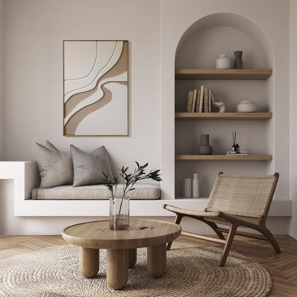 Drukāta glezna ar rāmi/skaņas absorbējoša 62x92 cm Static – Styler-image-1