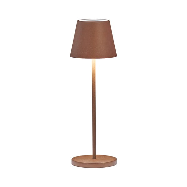 Brūna LED galda lampa ar metāla abažūru (augstums 34 cm) Cosenza – Fischer & Honsel