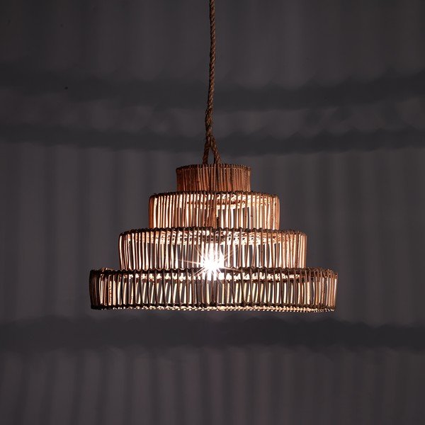 Karināma lampa no rotangpalmas Tomasucci Tower, augstums 35 cm-image-1
