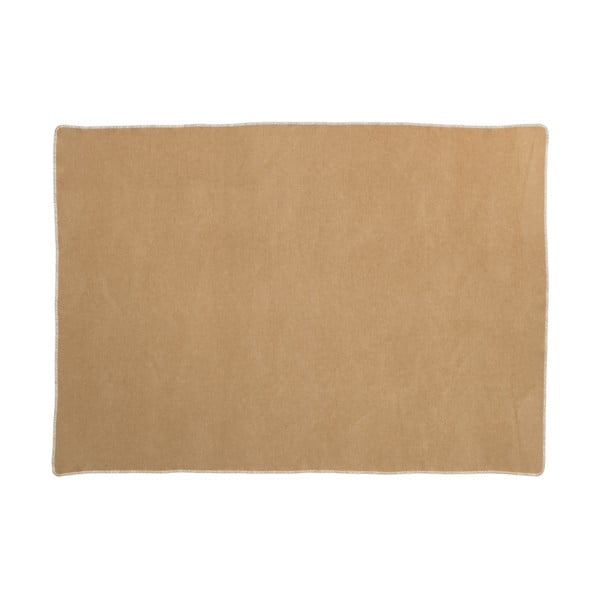 Okera dzeltens pleds no vilnas maisījuma 140x200 cm Ylva Ochre – Pappelina