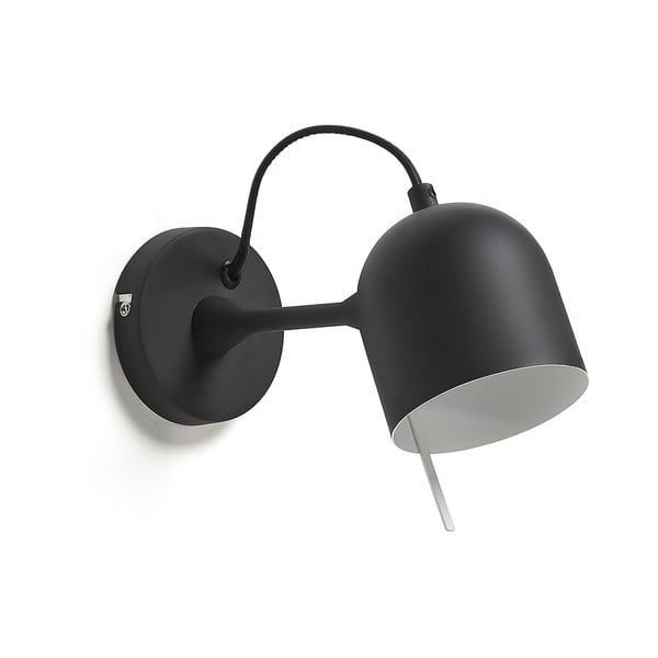 Melna sienas lampa Lucilla – Kave Home