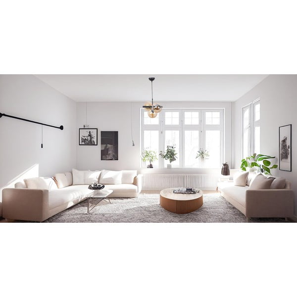 Dzeltena/melna piekaramā lampa ar stikla abažūru ø 15 cm Cascade – Squid Lighting-image-4