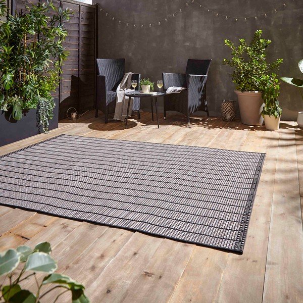 Tumši pelēks āra paklājs 160x220 cm Santa Monica – Think Rugs-image-2