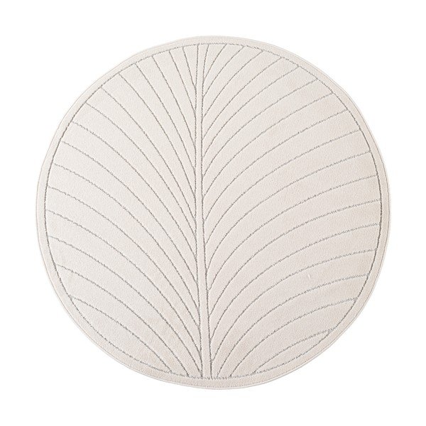 Krēmkrāsas apaļš iekštelpu un āra paklājs ø 80 cm Nova 1204 – Ayyildiz Carpets
