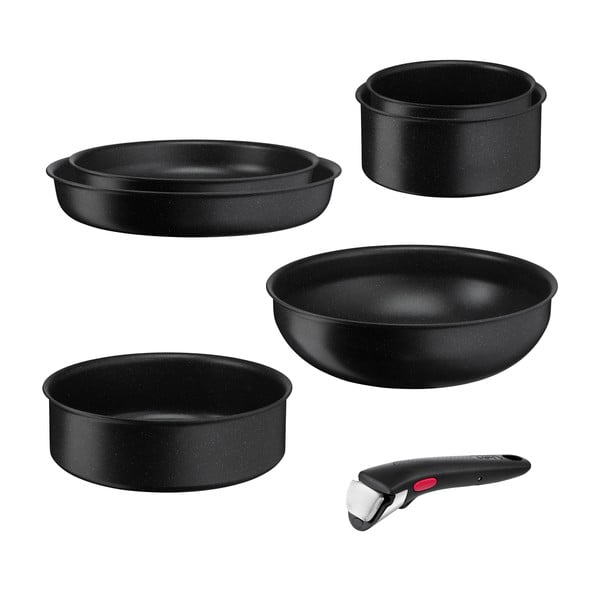 Alumīnija trauku komplekts (7 gab.) INGENIO Black stone L3998702 – Tefal-image-4