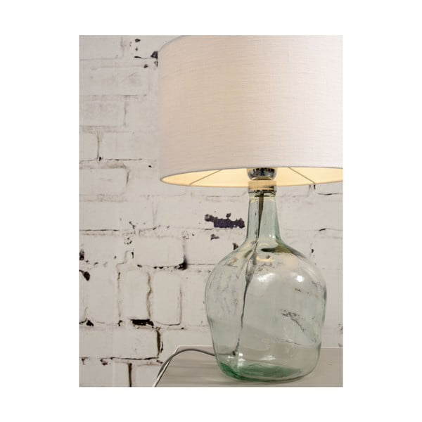 Galda lampa ar baltu abažūru un pārstrādāta stikla struktūru Good&Mojo Murano, ⌀ 47 cm-image-2