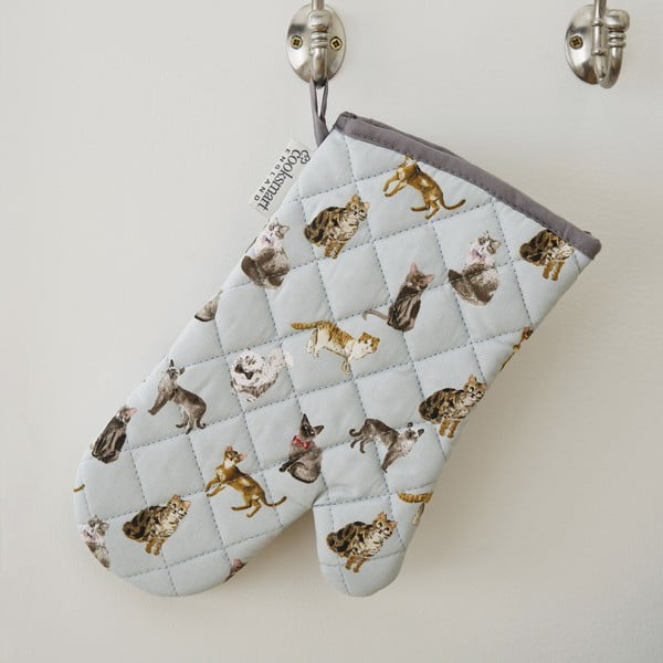 Virtuves dvieļu, priekšauta un virtuves cimda komplekts (5 gab.) Curious Cats – Cooksmart ®-image-3