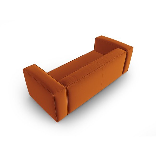 Oranžs samta dīvāns 200 cm Mackay – Cosmopolitan Design-image-3