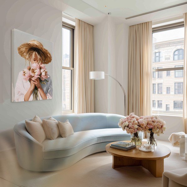 Attēls ar manuāli gleznotiem elementiem 70x100 cm Estelle – Styler-image-1