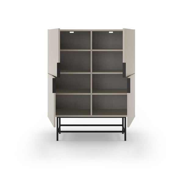 Krēmkrāsas skapītis 100x128 cm Eldia – Marckeric-image-2