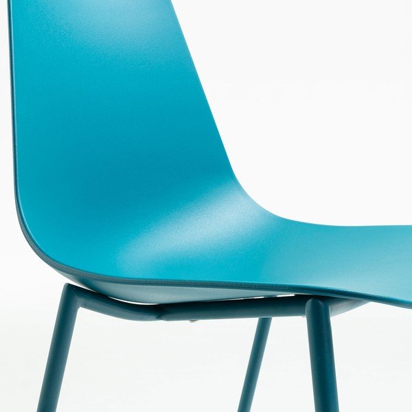 Tirkīza zils ēdamistabas krēsls Kave Home Wassu-image-4