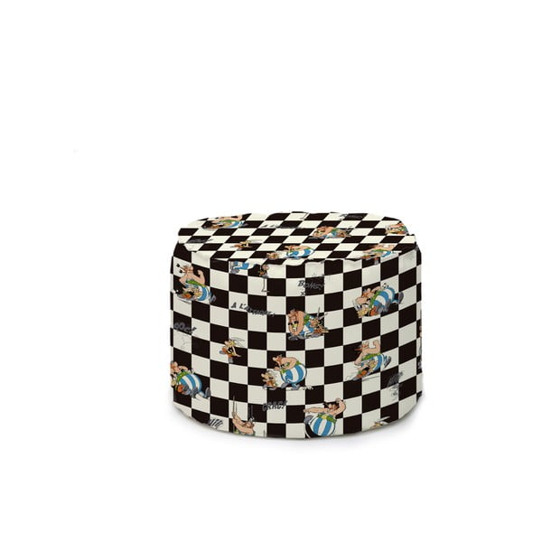 Balts/melns pufs Asterix Checkerboard – Really Nice Things