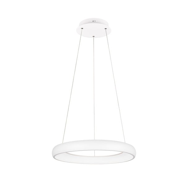 Balta LED piekaramā lampa ar regulējamu spilgtumu un metāla abažūru ø 62 cm Cardona – Trio-image-1
