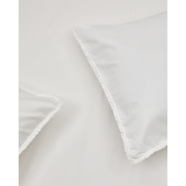 Krēmkrāsas divguļamā gultas veļa no kokvilnas perkala 240x220 cm Sifinia – Kave Home-image-1