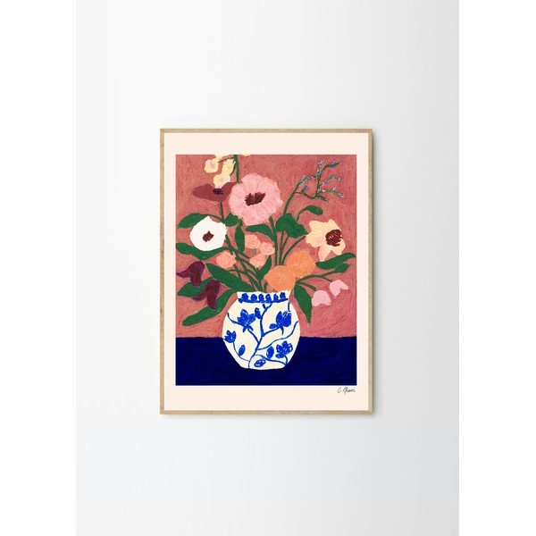 Plakāts 30x40 cm Flowers on Blue Table – Carla Llanos – The Poster Club-image-4