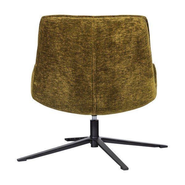 Zaļš grozāms atpūtas krēsls no šenila auduma Maudi – WOOOD-image-4