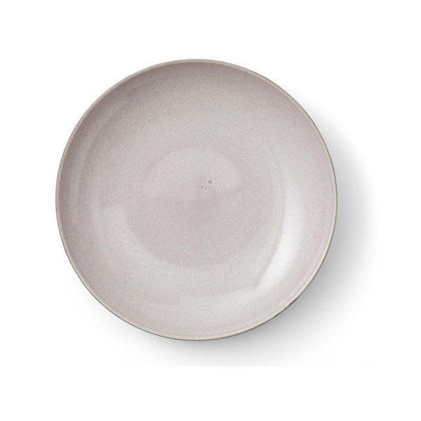 Pelēka keramikas servīzes bļoda ar rozā iekšējo glazūru Bitz Mensa, diametrs 40 cm-image-3