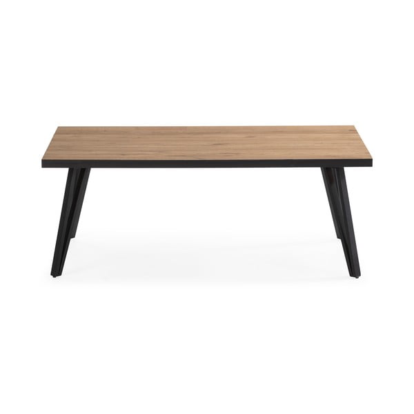 Melns/dabīga toņa žurnālgaldiņš ar ozolkoka imitācijas galda virsmu 60x120 cm Sindi – Marckeric-image-2