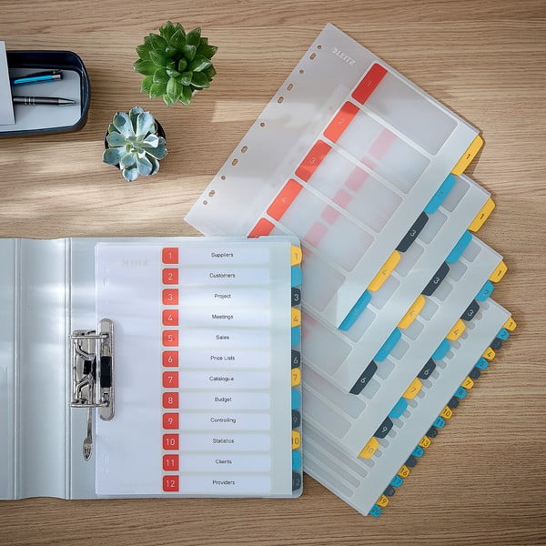 5 numurētu satura rādītāju komplekts ar 20 uzlīmēm Leitz, A4-image-1