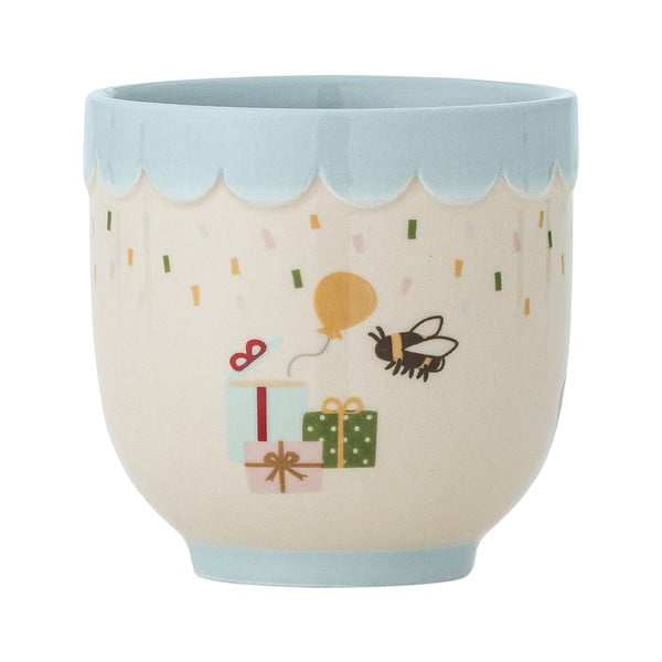 Zila/krēmkrāsas akmensmasas bērnu krūze 150 ml Celebrate – Bloomingville Mini-image-2