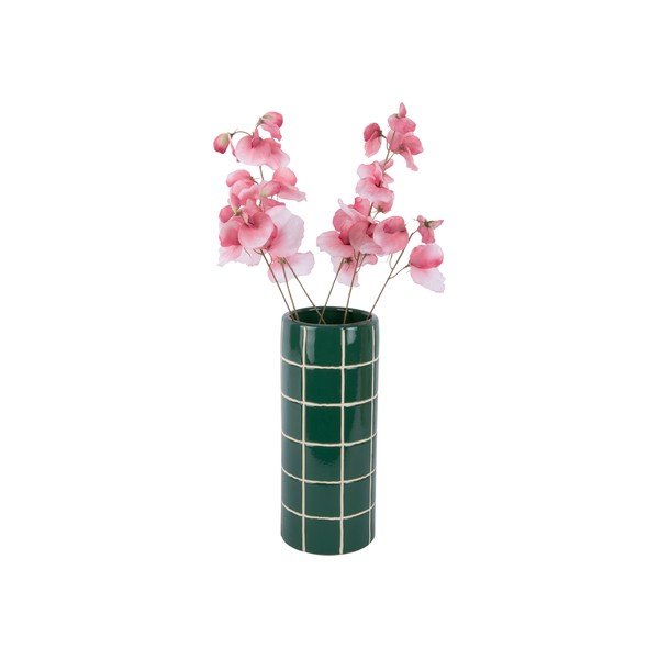Tumši zaļa keramikas vāze (augstums 30 cm) Retro Tiles – PT LIVING-image-2