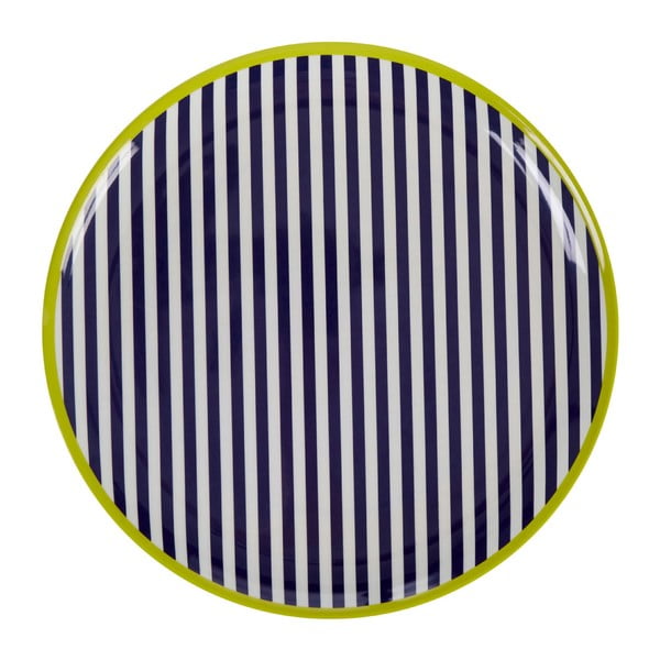 Melns un balts svītrains šķīvis Premier Housewares Mimo, ⌀ 36 cm