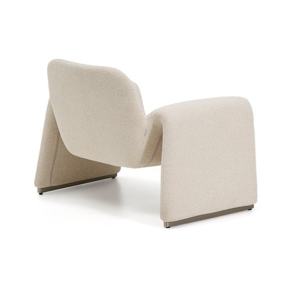 Bēšs atpūtas krēsls no šenila auduma Melvia – Kave Home-image-4