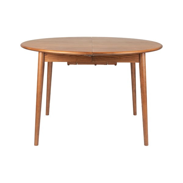 Apaļš izvelkams ēdamgalds ar papildu galda virsmu no valrieksta koka imitācijas ø 120 cm Twist – Zuiver