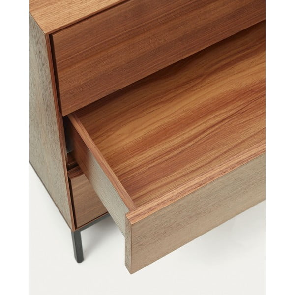 Dabīga toņa zema kumode ar riekstkoka imitāciju 110x75 cm Vedrana – Kave Home-image-3