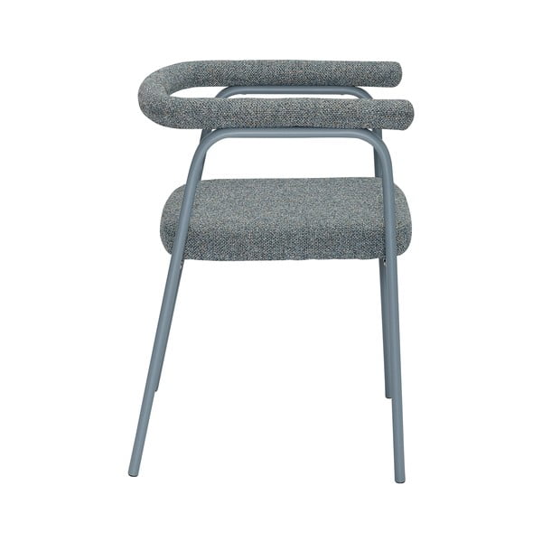 Pelēki polsterēti ēdamistabas krēsli ar roku balstiem (2 gab.) Ecto – Hübsch-image-2