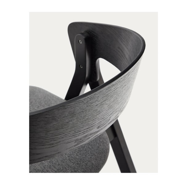 Melns pusdienu krēsls Godia – Kave Home-image-2