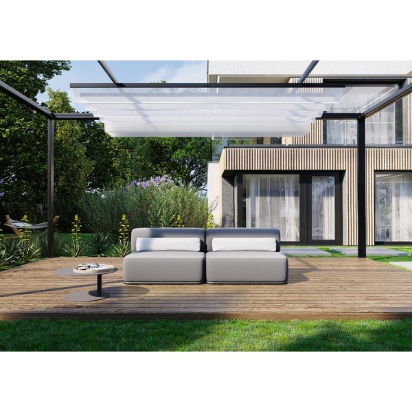 Gaiši pelēks dārza modulārais dīvāns 204 cm Straw – Sit Sit-image-3