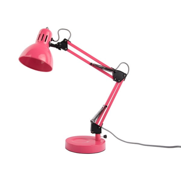 Gaiši rozā galda lampa ar metāla abažūru (augstums 52 cm) Funky Hobby – Leitmotiv