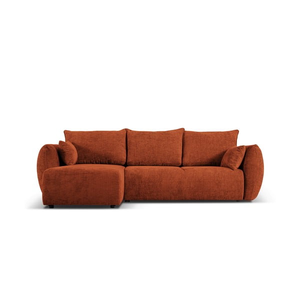 Oranžs stūra dīvāns (ar kreiso stūri) Matera – Cosmopolitan Design