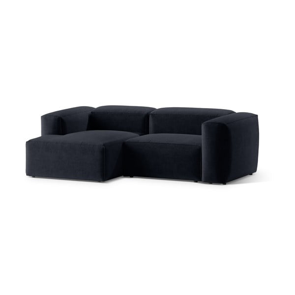 Tumši zils stūra dīvāns (ar kreiso stūri/ar zvilni) Bergamo – Cosmopolitan Design-image-2