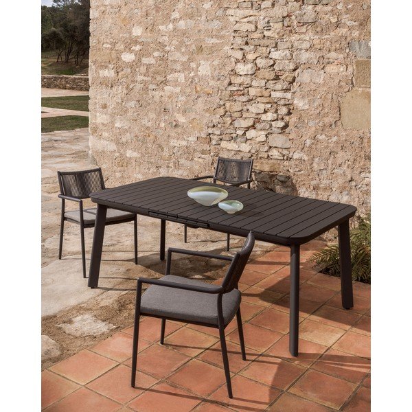 Metāla dārza ēdamgalds 100x185 cm Izola – Kave Home-image-2
