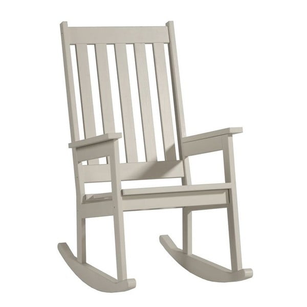 Balts šūpuļkrēsls no priedes masīvkoka Pinio Rock White