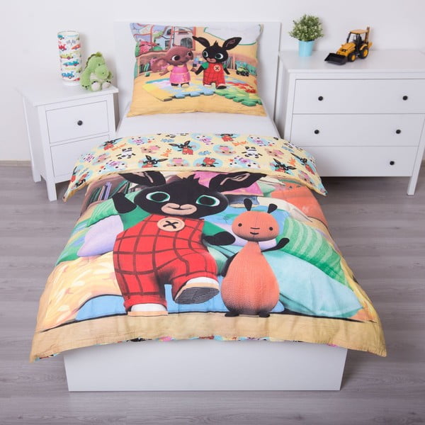 Vienguļamā kokvilnas bērnu gultas veļa 140x200 cm Bing – Jerry Fabrics-image-2