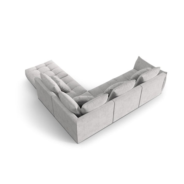 Gaiši pelēks stūra dīvāns (ar labo stūri/L veida) Bloom – Micadoni Home-image-3