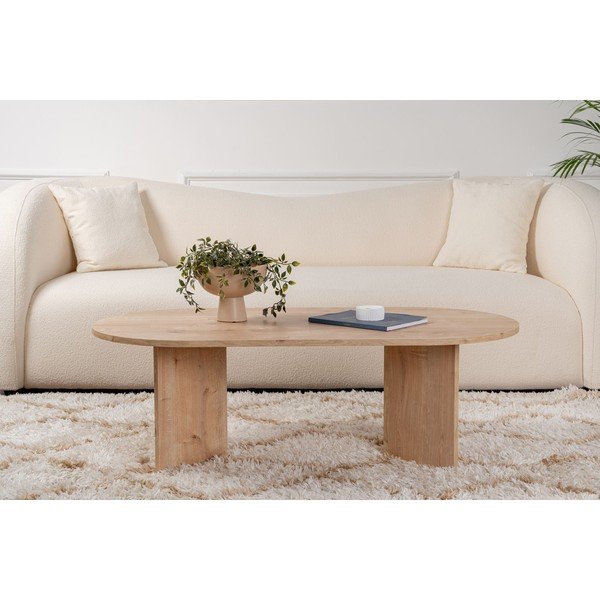 Dabīga toņa žurnālgaldiņš ar ozolkoka imitāciju 60x119 cm Sable – Kalune Design-image-3