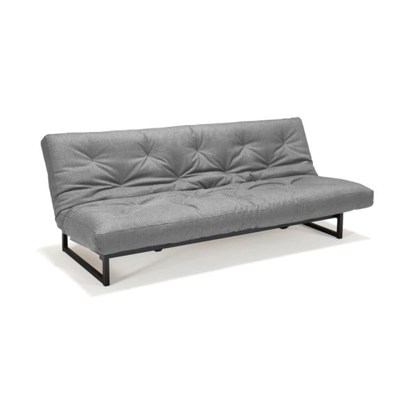 Gaiši pelēks dīvāns gulta Inovācija Fraction Elegant Flashtex Light Grey, 81 x 200 cm