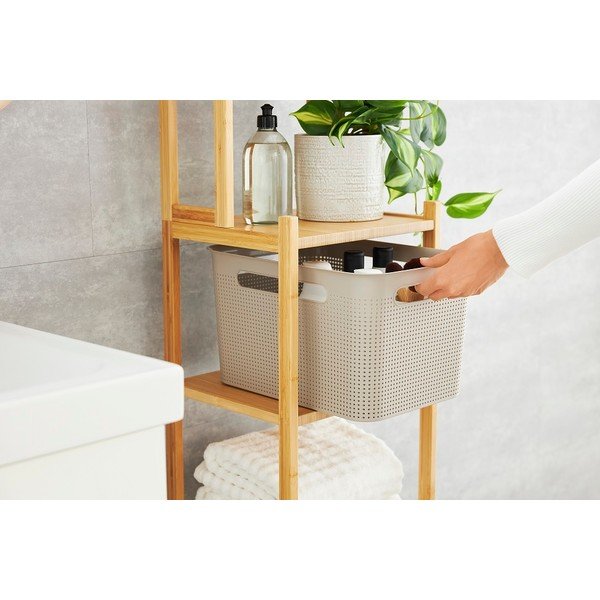 Bēšs pārstrādātas plastmasas uzglabāšanas grozs Brisen – Rotho-image-3