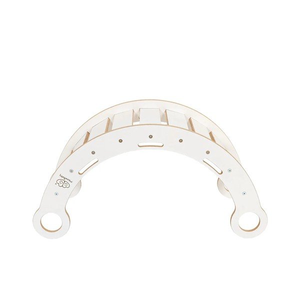 Baltas priedes masīvkoka šūpoles 39x75x38 cm Montessori – Meowbaby-image-2