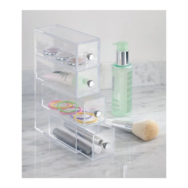 Caurspīdīga uzglabāšanas kaste ar 4 atvilktnēm iDesign Tower-image-1