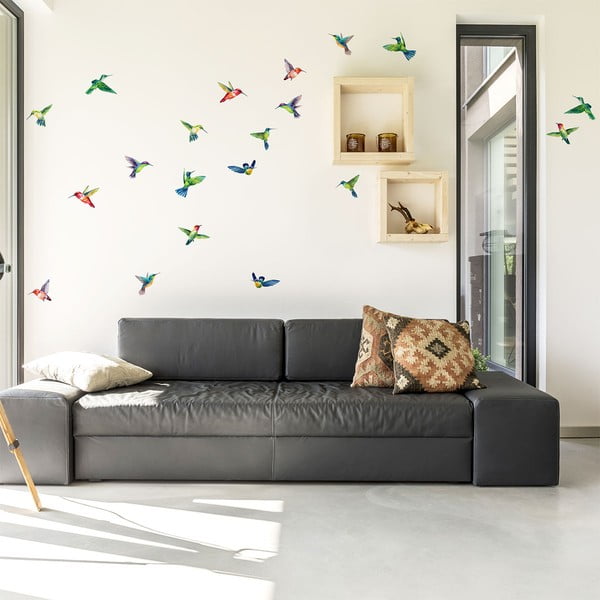 Logu uzlīmju komplekts (20 gab.) 40x60 cm Hummingbirds – Ambiance-image-3